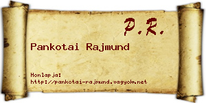 Pankotai Rajmund névjegykártya